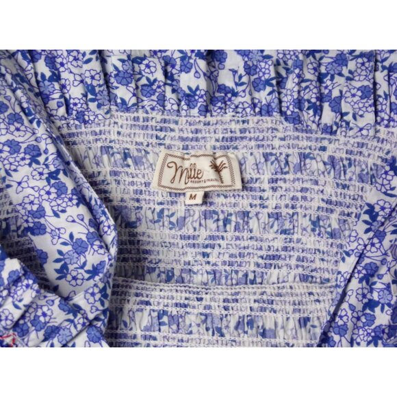 🆕 Mille Garden Smocked Floral Midi Dress Cotton Medium 6-8 - Picture 12 of 12